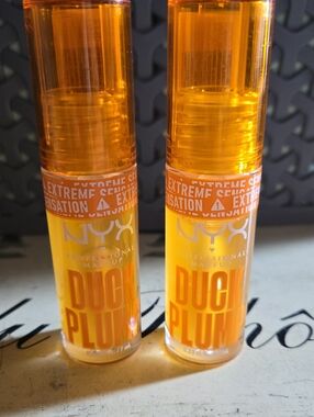 NYX Duck Plump Lip Plumping Gloss In Clearly Spicy (Set Of 2)